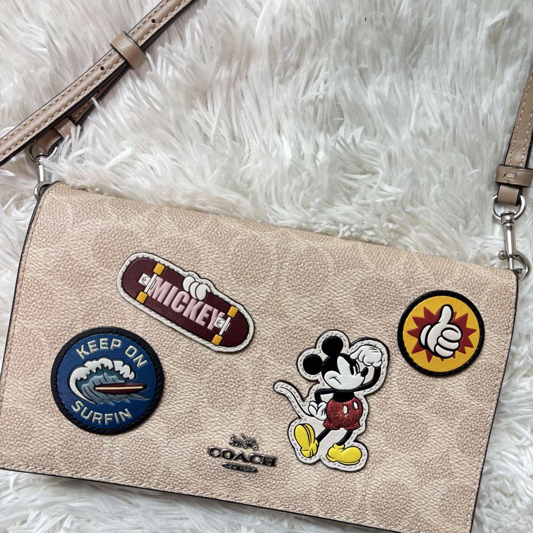 ✨極美品 限定品✨コーチ×ディズニー ショルダーウォレット シグネェーチャー