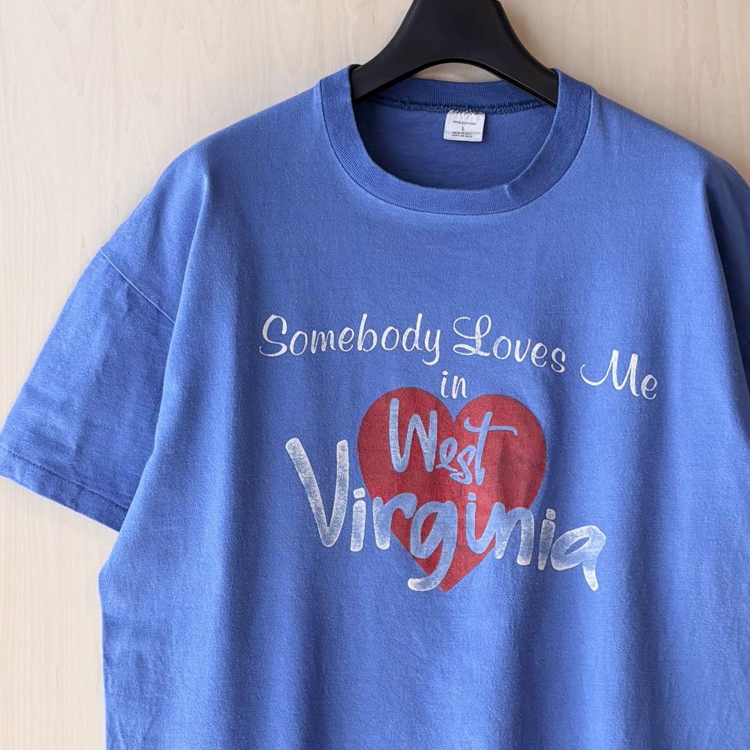 90s USA製古着　ヴィンテージ　メッセージTシャツ　ハートマーク