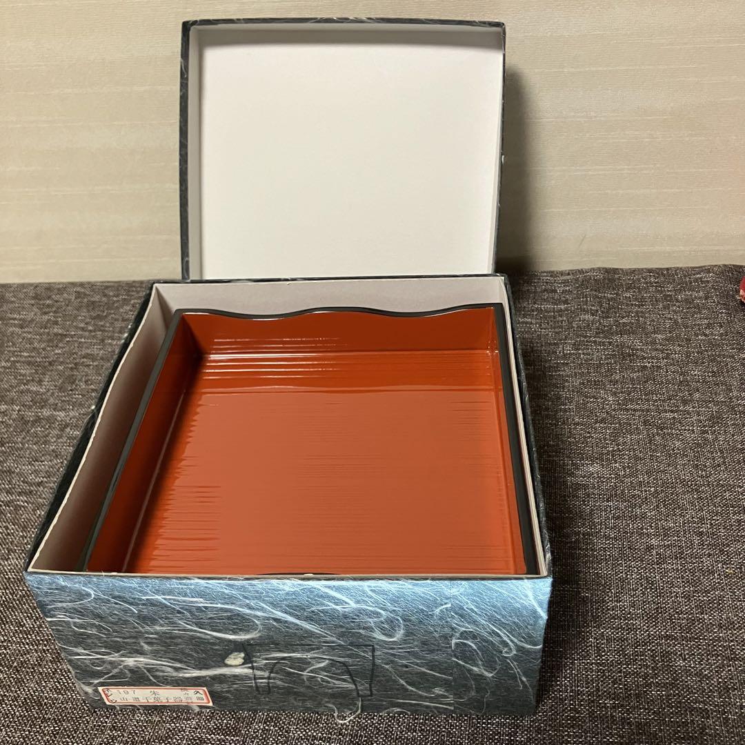 淡々斎好　山道盆　干菓子盆　干菓子器　漆器　奈良　蔵出し　茶道具　骨董　未使用