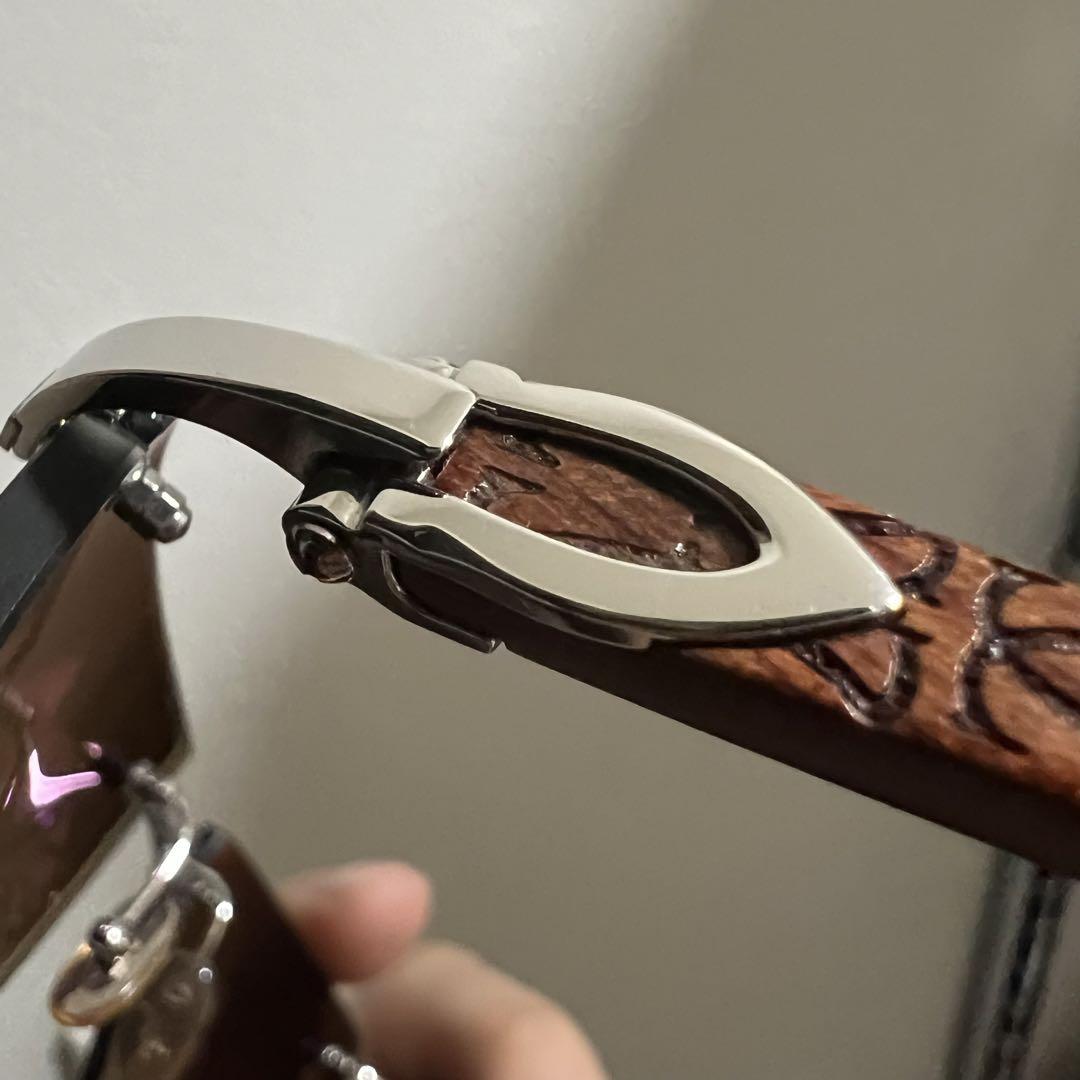 Cartier カルティエ サングラス リムレス ウッドテンプル