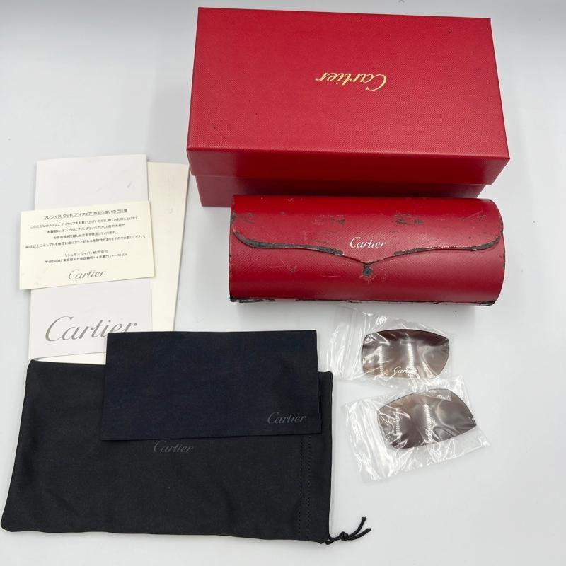 Cartier カルティエ サングラス リムレス ウッドテンプル