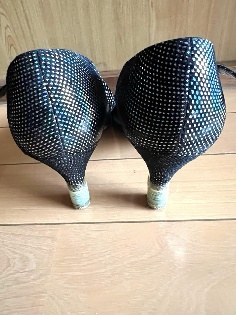 chacott社交ダンスシューズ 7cmヒール 24cm ヒールカバー付き