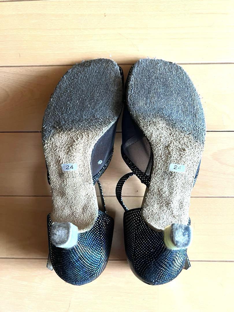 chacott 社交ダンスシューズ 7cmヒール 24cm ヒールカバー付き chacott社交ダンスシューズ 7cmヒール 24cm ヒールカバー付き