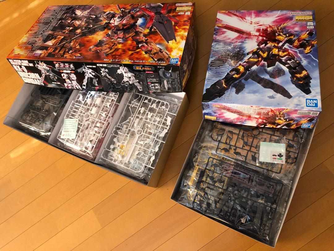 未開封セット MG ユニコーンガンダム MSケージ RX-0 2号機 バンシィ