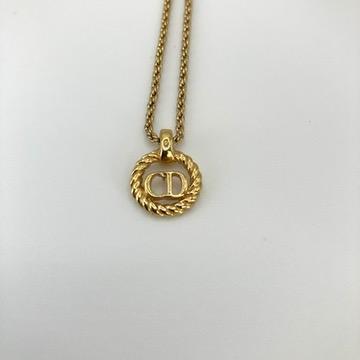 美品✨ クリスチャン　ディオール　ネックレス　CD ロゴ　サークル　ゴールド Christian Dior クリスチャンディオール ネックレス CDロゴ
