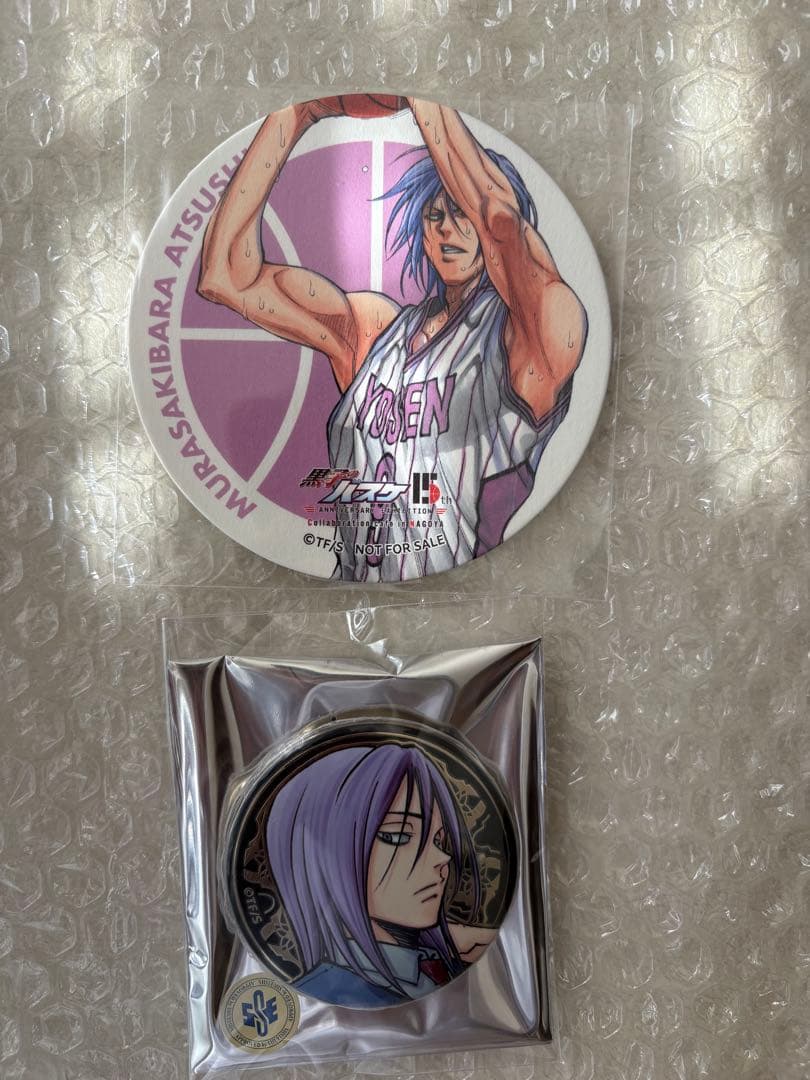 黒子のバスケ 原画展 缶バッジ コラボカフェ コースター 紫原敦 - メルカリ