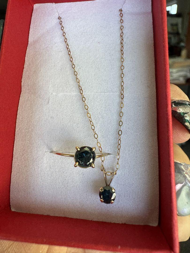 14k ブルーダイアモンド