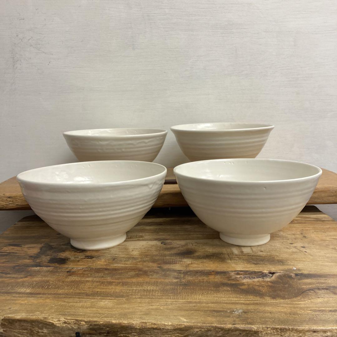 ちゃー新品　陶器　陶芸作家　浅めのうどん•そば鉢2個F ちゃー様新品 陶器 陶芸作家 うどん鉢