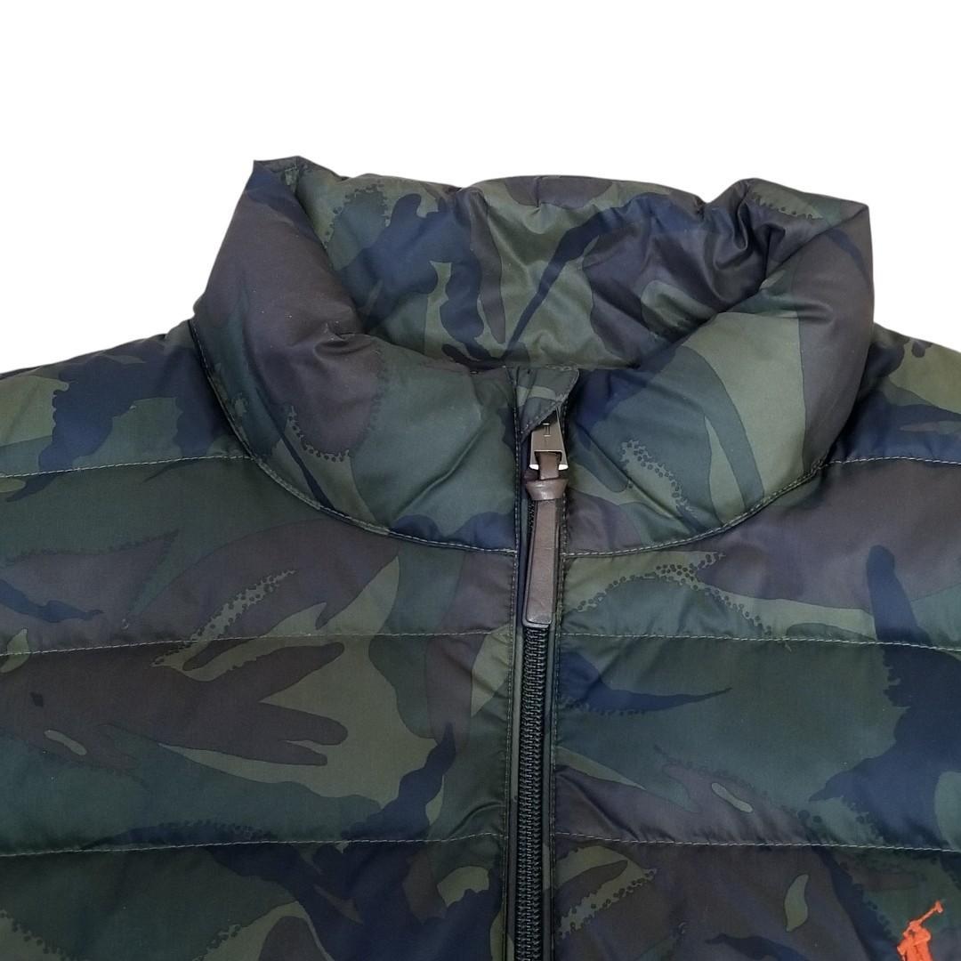 【美品】Polo Ralph Lauren　ダウンベスト　L　迷彩✖オレンジ