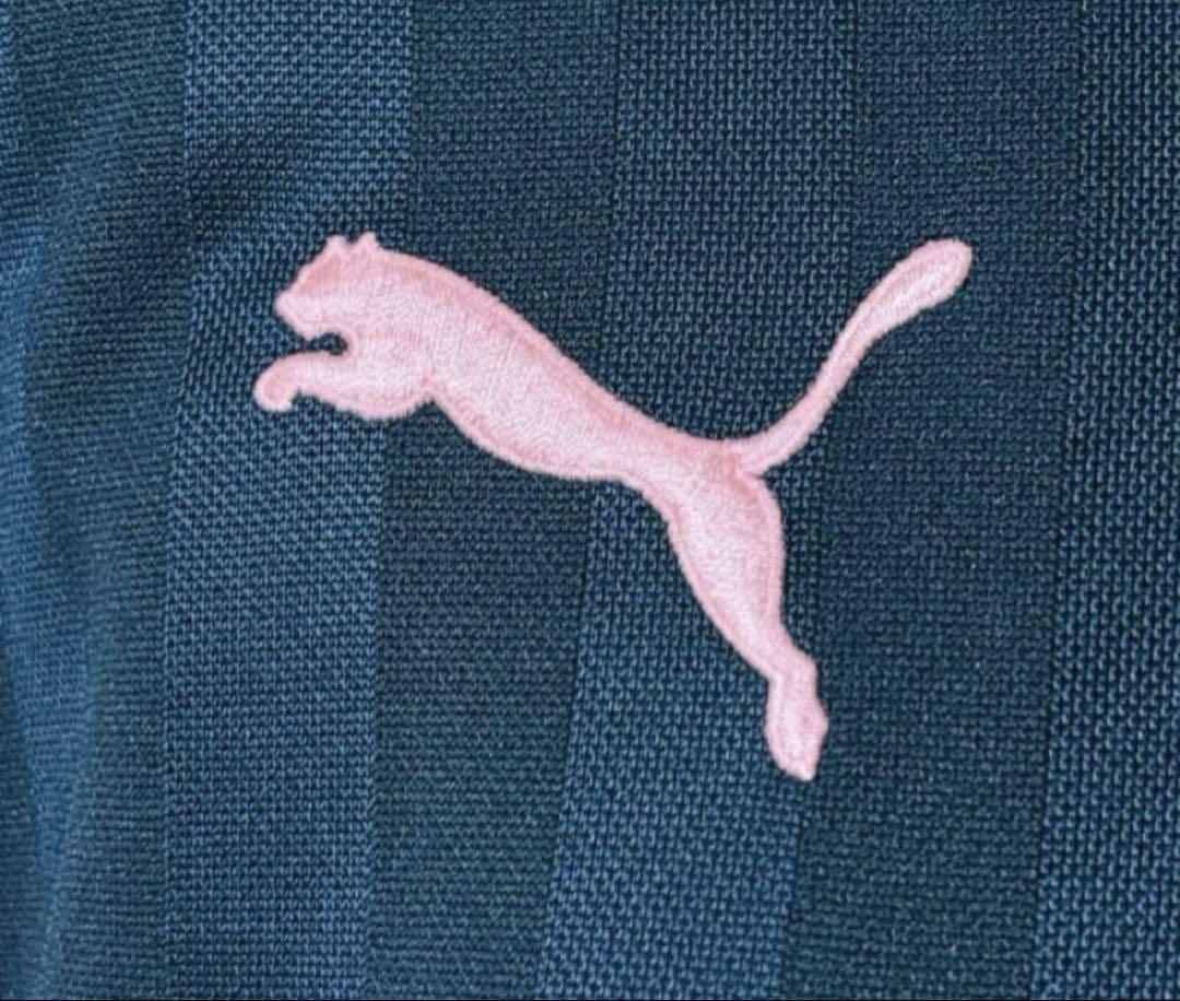 【PUMA】ジャージ 上下　ビックロゴ ネイビー×ピンク　レディース　M相当