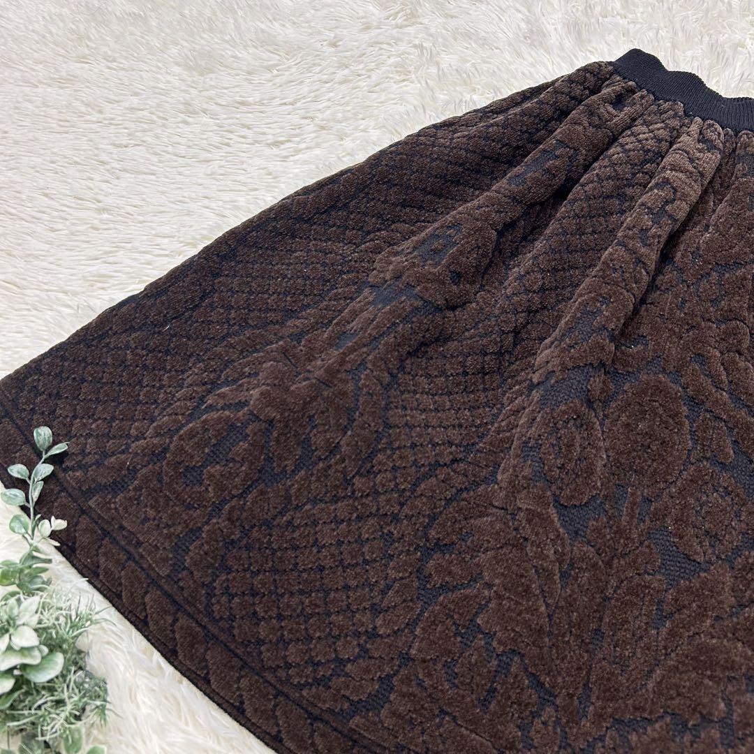 80s 90s KENZO VINTAGE＊ロングスカート ニット 総柄 厚手