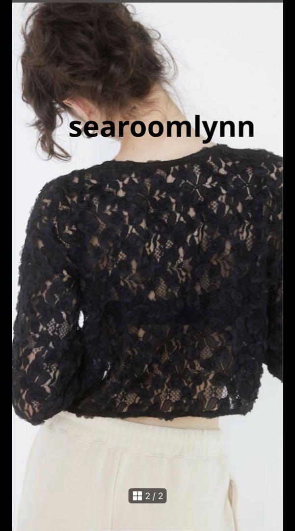 SeaRoomlynn 3D flower 2wayカーディガン　ブラック