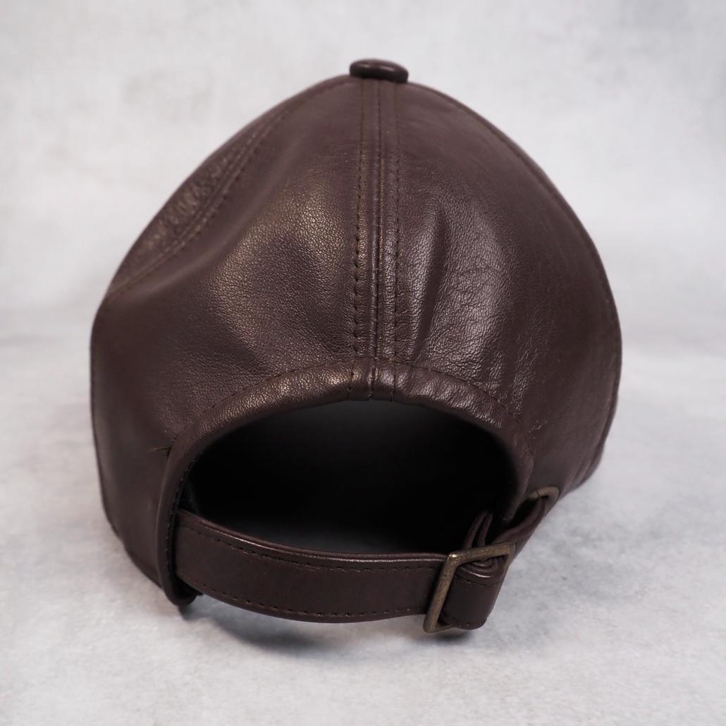 美品 THE FLAT HEAD オールレザー ミルウォーキートラッカーキャップ