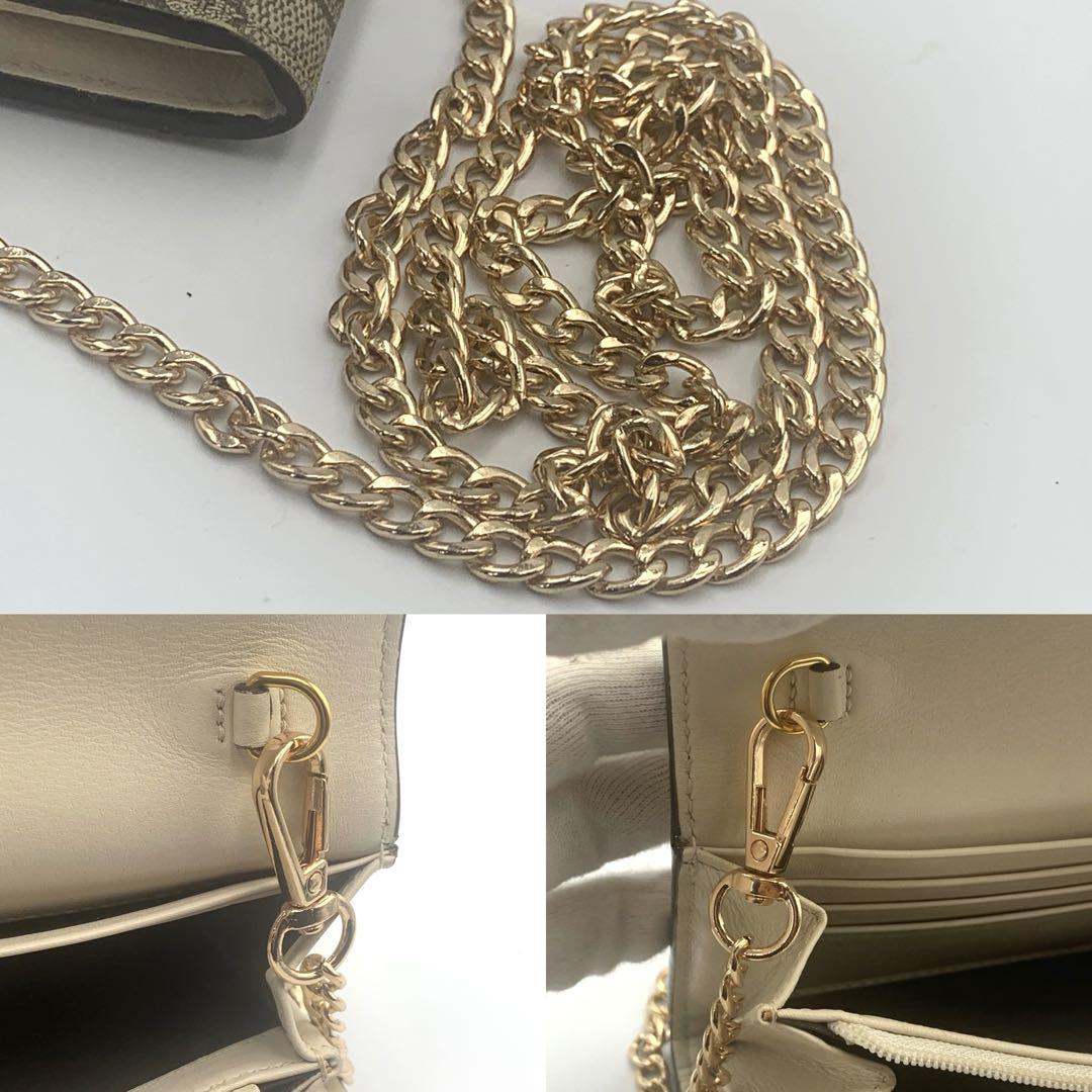美品❤️グッチGGスプリームレディロックチェーンウォレットなな