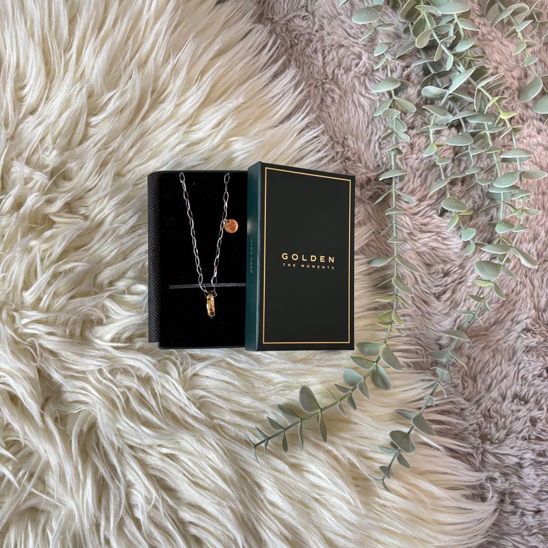 【GOLDEN】 JUNG KOOK シルバーリング チェーンネックレス