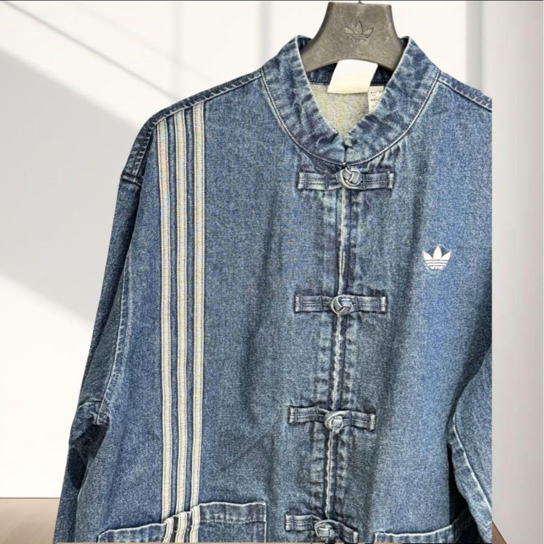 Adidas Lサイズ （青 中国限定 巳年チャイナトラックジャケット デニム Adidas Sサイズ （青）中国限定 巳年チャイナトラックジャケット
