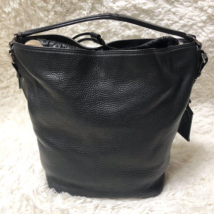 しいかと▊ Burberry 2wayバケットバッグ ショルダー トート zXtCi-m16095264816 バーバリー レザー ですので