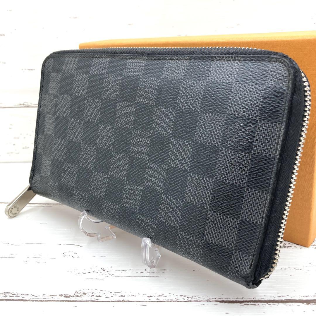 ✟ ルイヴィトン ジッピーオーガナイザー ダミエ グラフィット 長財布