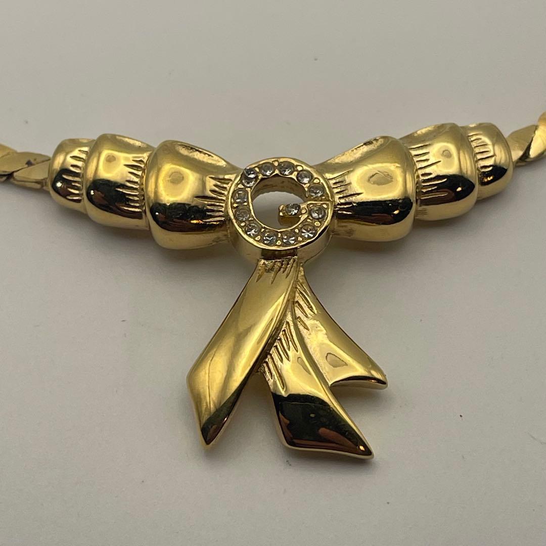 超おすすめ♡GIVENCHY✨ ジバンシー　ライトストーン　リボン　ネックレス