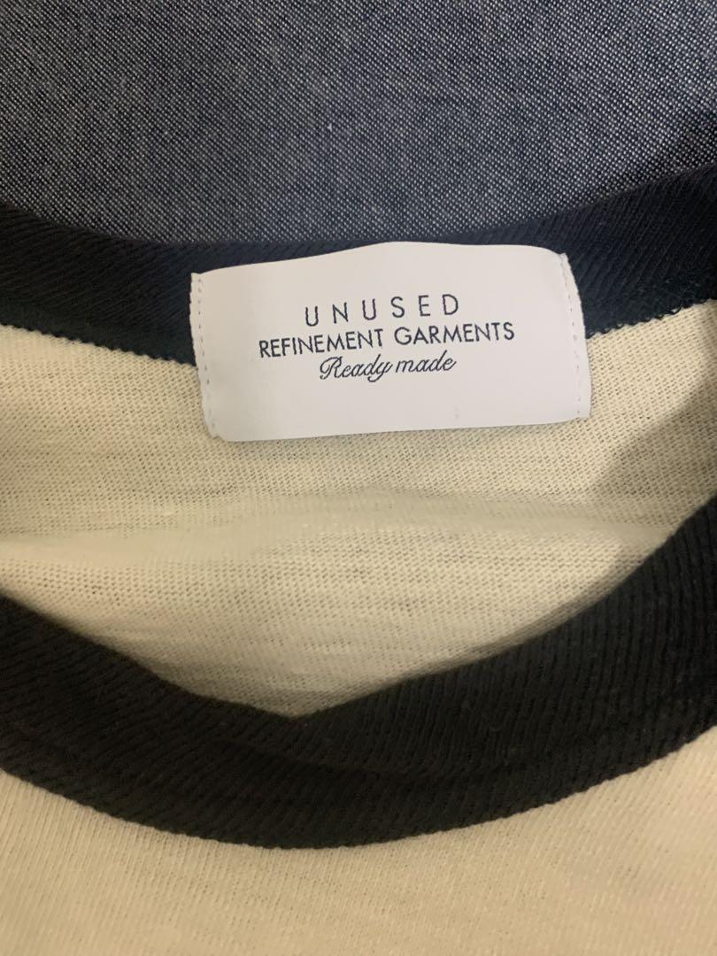 【UNUSED】long sleeve t-shirt IVORY BLACK