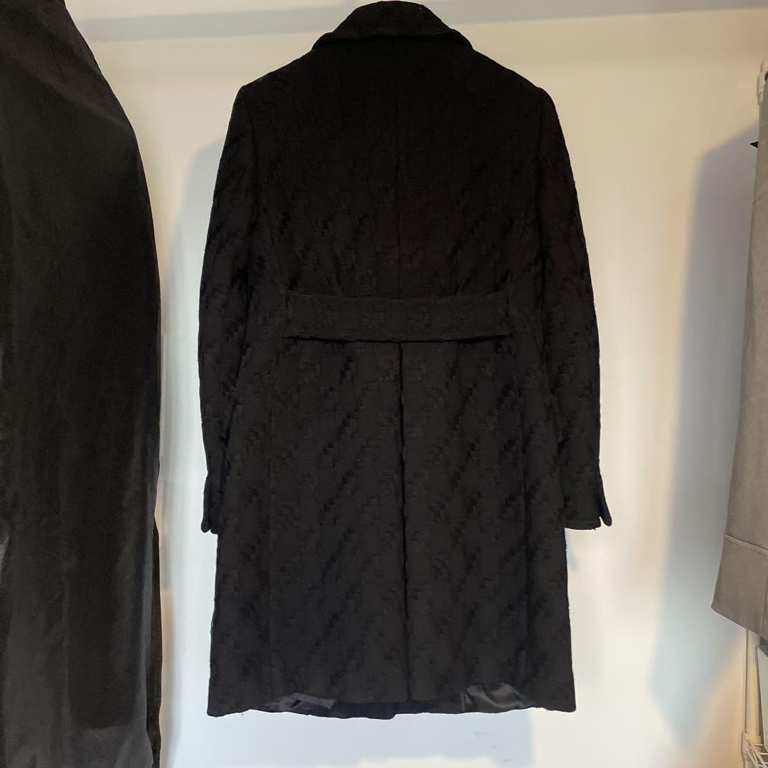miu miu キルティングロングコート 黒
