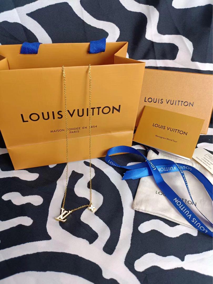 LOUIS VUITTON ルイヴィトン フラワー LVロゴ ネックレス