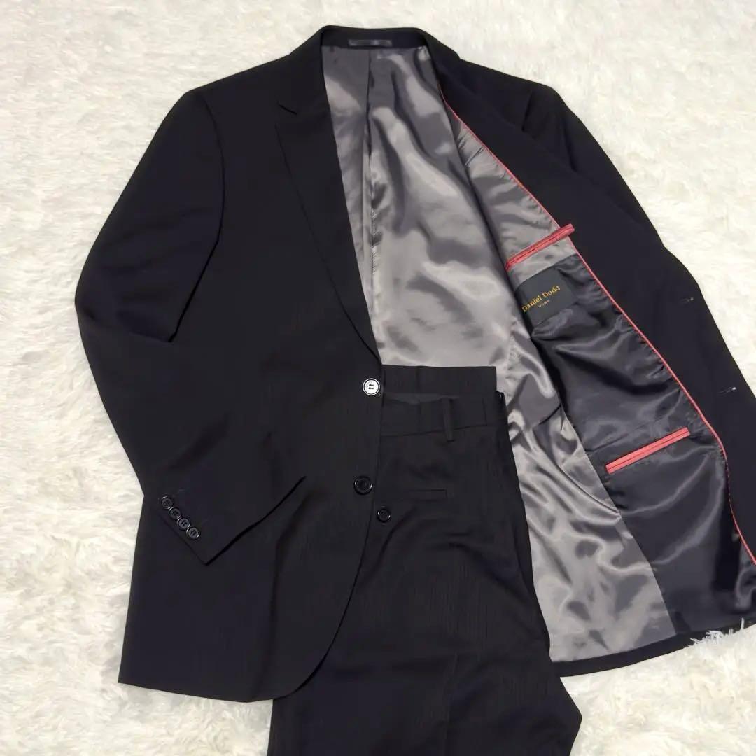 【美品】180cm ダニエルドッド シャドーストライプ 上下セットスーツ