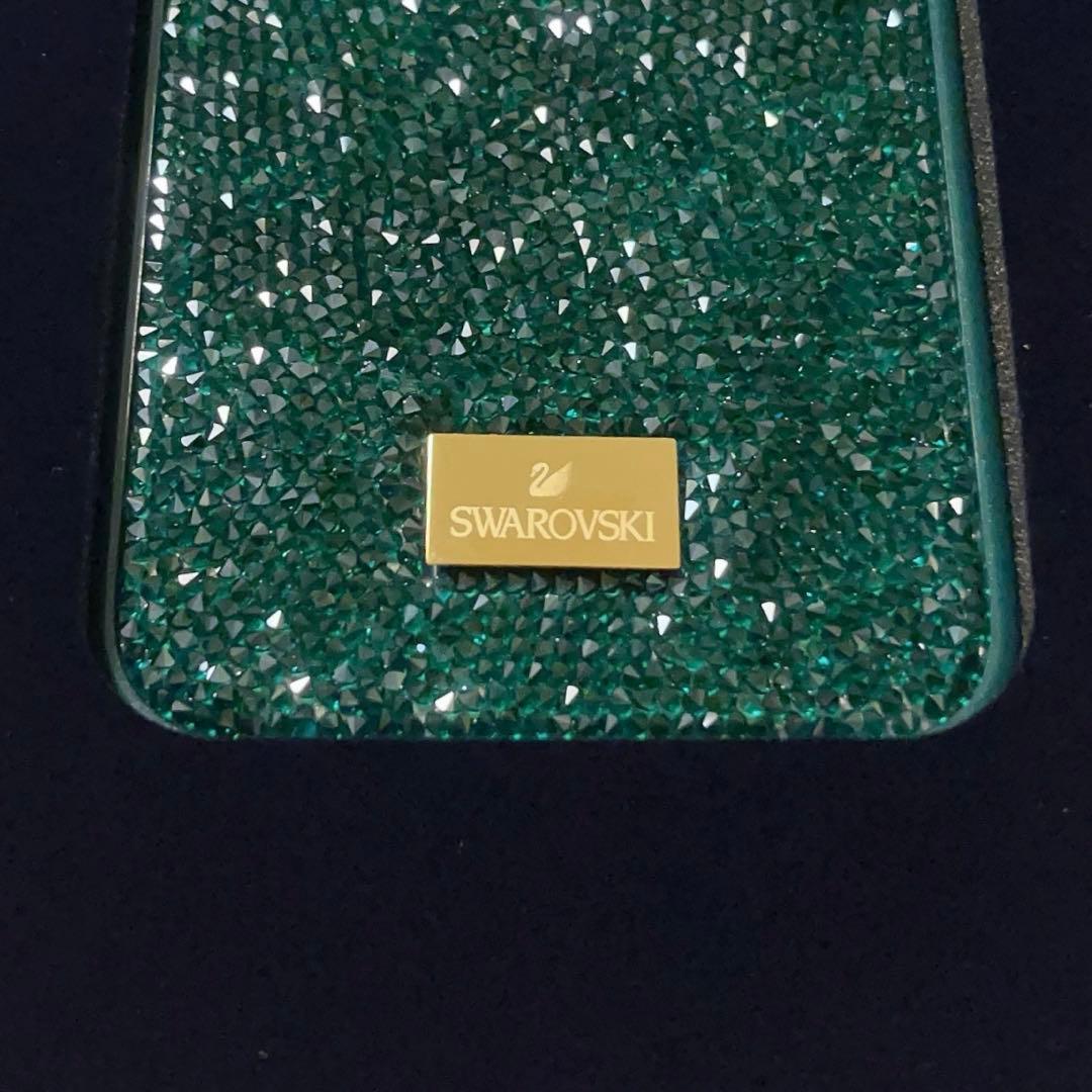 SWAROVSKI スワロフスキー iPhone 12 mini ストーン 緑