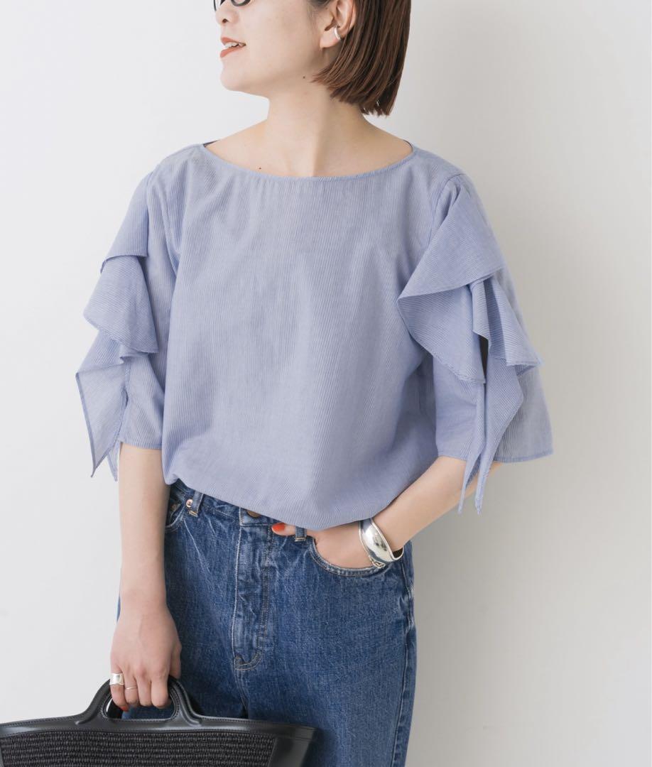 Spick & Span ハーフスリーブフリルブラウス　超美品