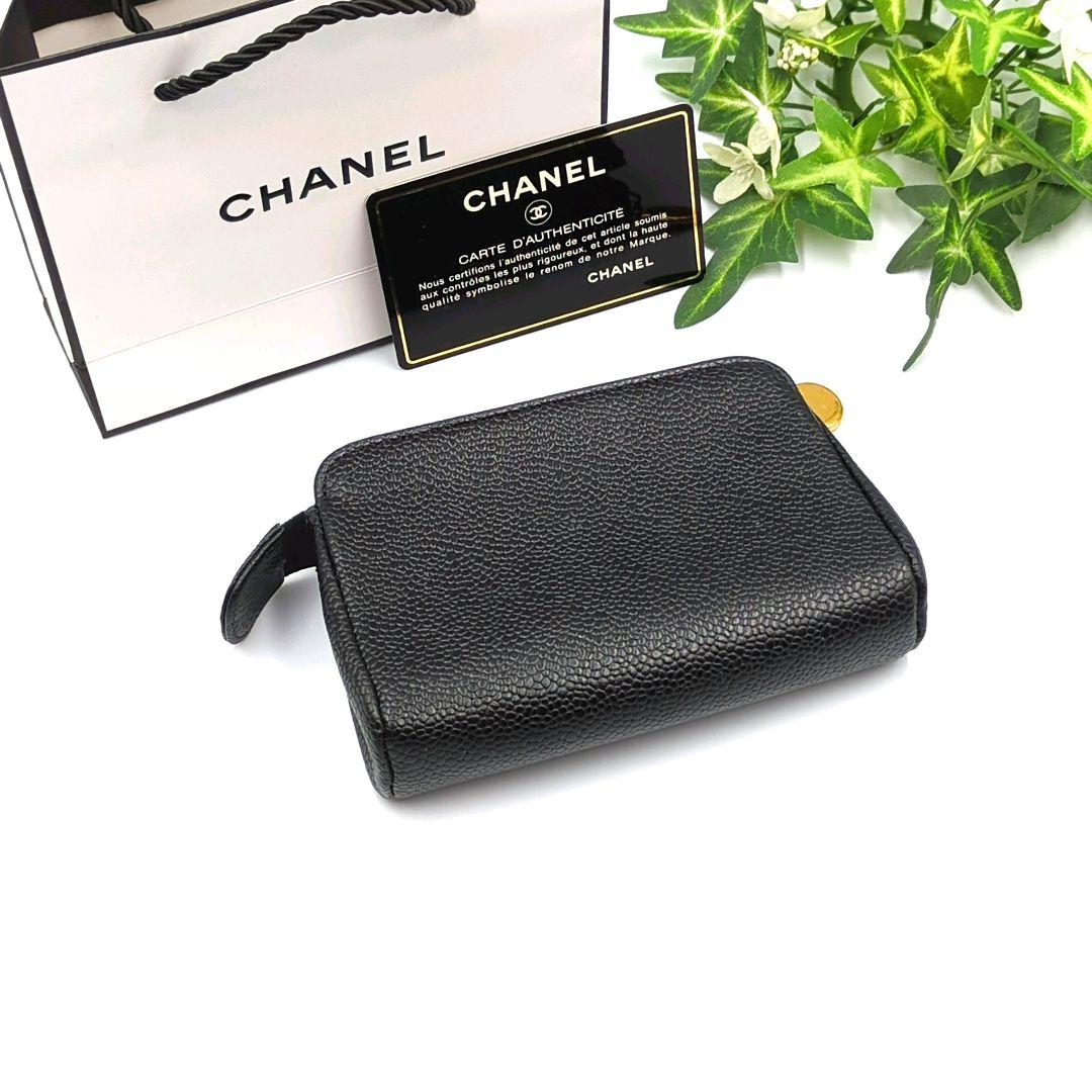 適切な価格 CHANEL シャネル ブラックレザー ミニポーチ コインケース バッグ