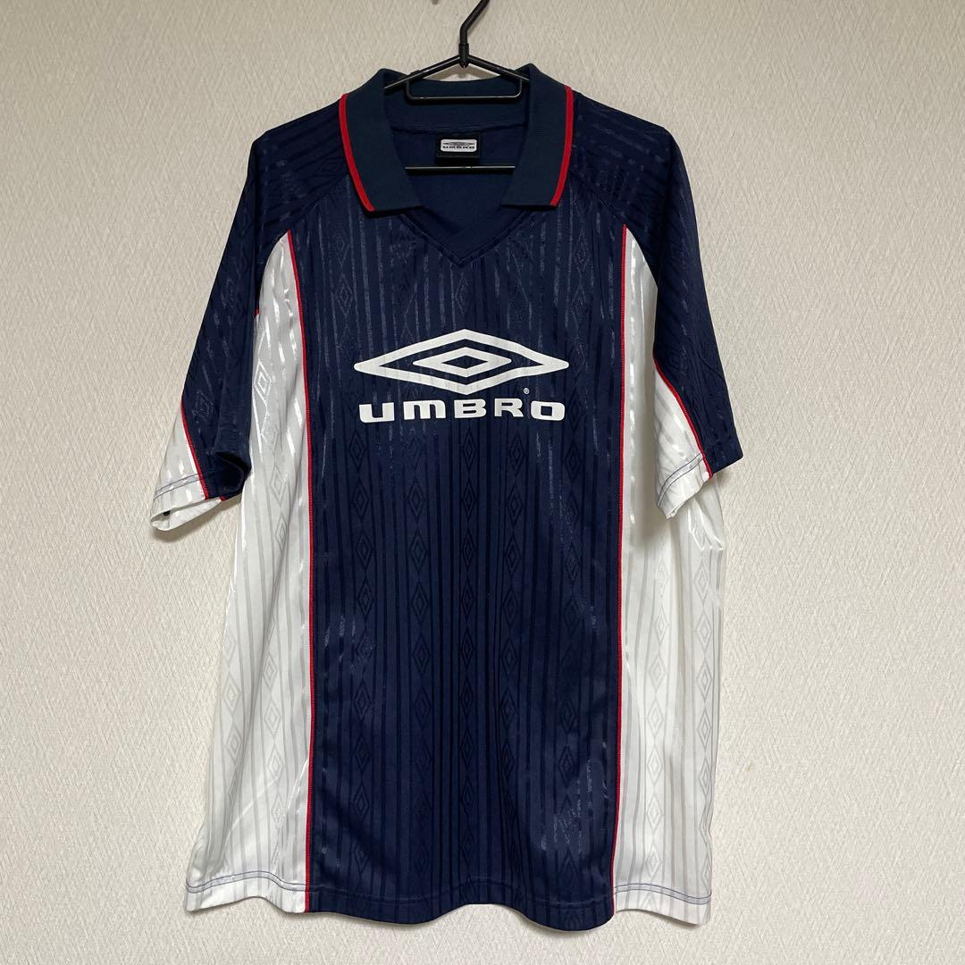 UMBRO アンブロ　ネイビー/ホワイト サッカー　ゲームシャツ