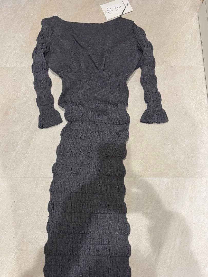 【2025AW】fetico STRIPE KNIT LONG DRESS 【2025AW】fetico STRIPE KNIT LONG DRESS