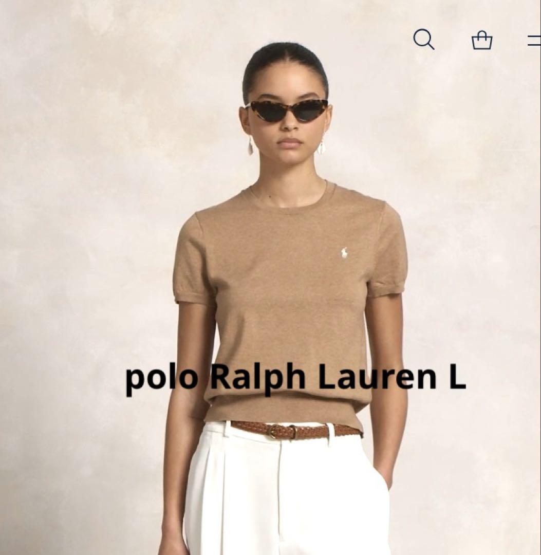 poloラルフローレンコットンブレンド ショートスリーブ セーター L