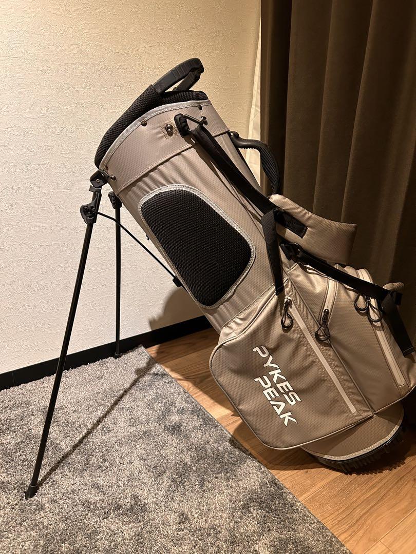 【美品】PYKES PEAK スタンドキャディバッグ ベージュ