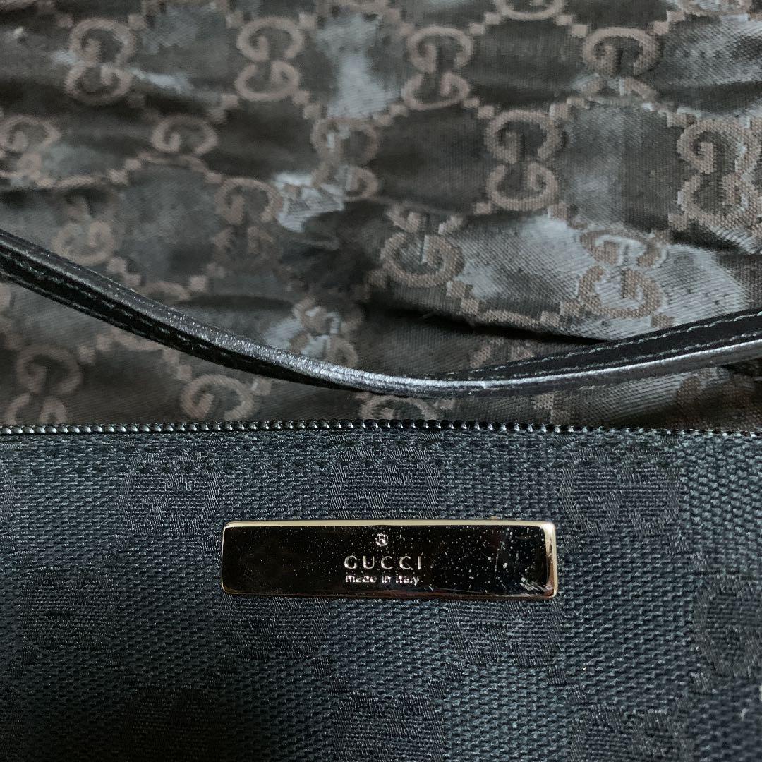 GUCCI アクセサリーポーチ GGキャンバスレザー 黒 0CYbe-m16122691316 グッチ ミニバッグ 大人気安い
