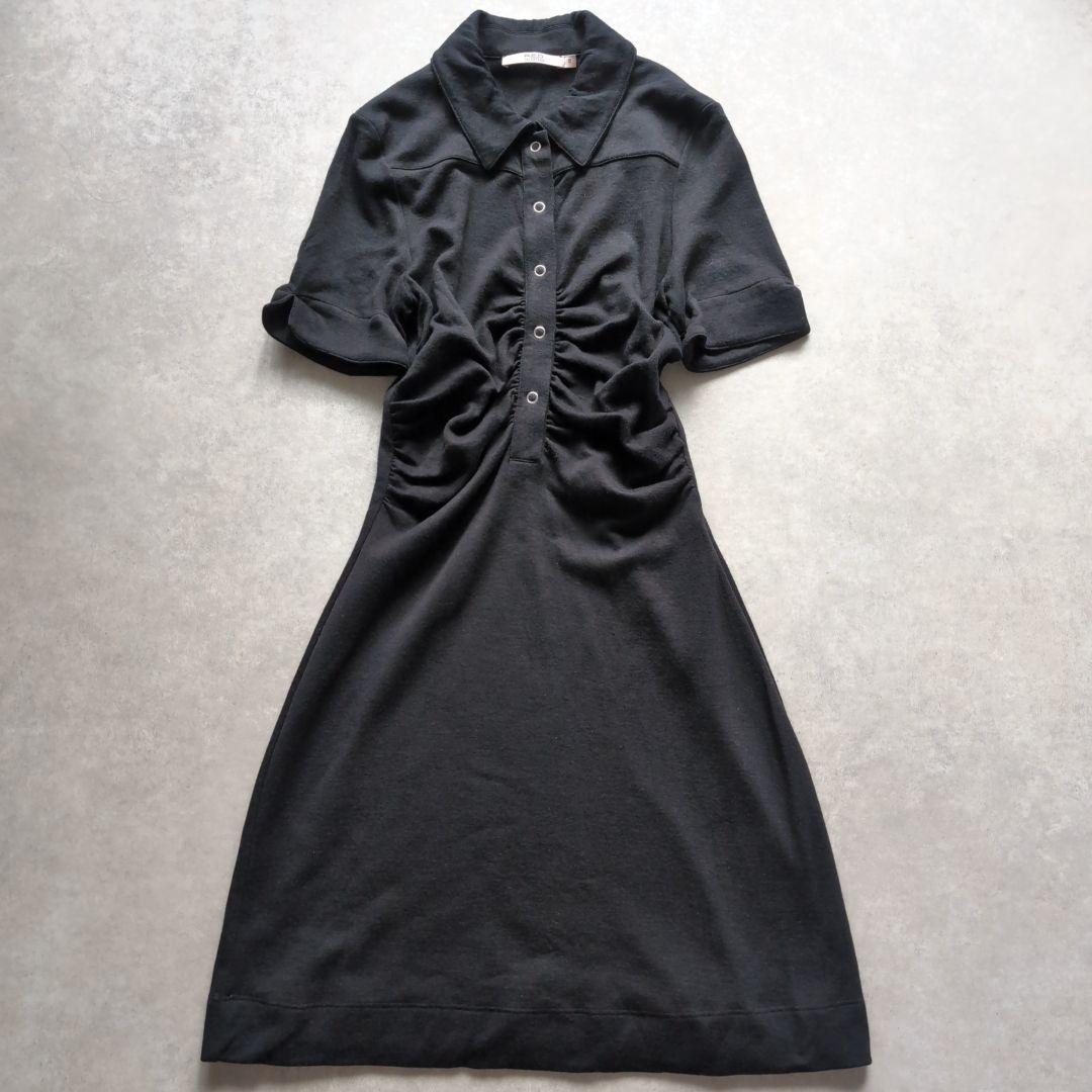 レッドヴァレンティノ ニットポロワンピース ニットドレス ブラック 40サイズL・RED VALENTINO
