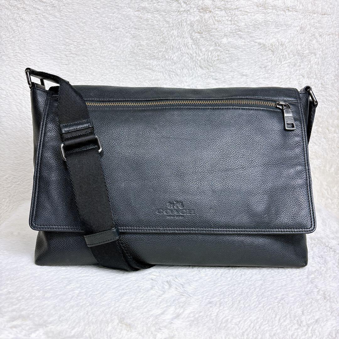 COACH コーチ メッセンジャーバッグ ショルダー シボ革 サリバン
