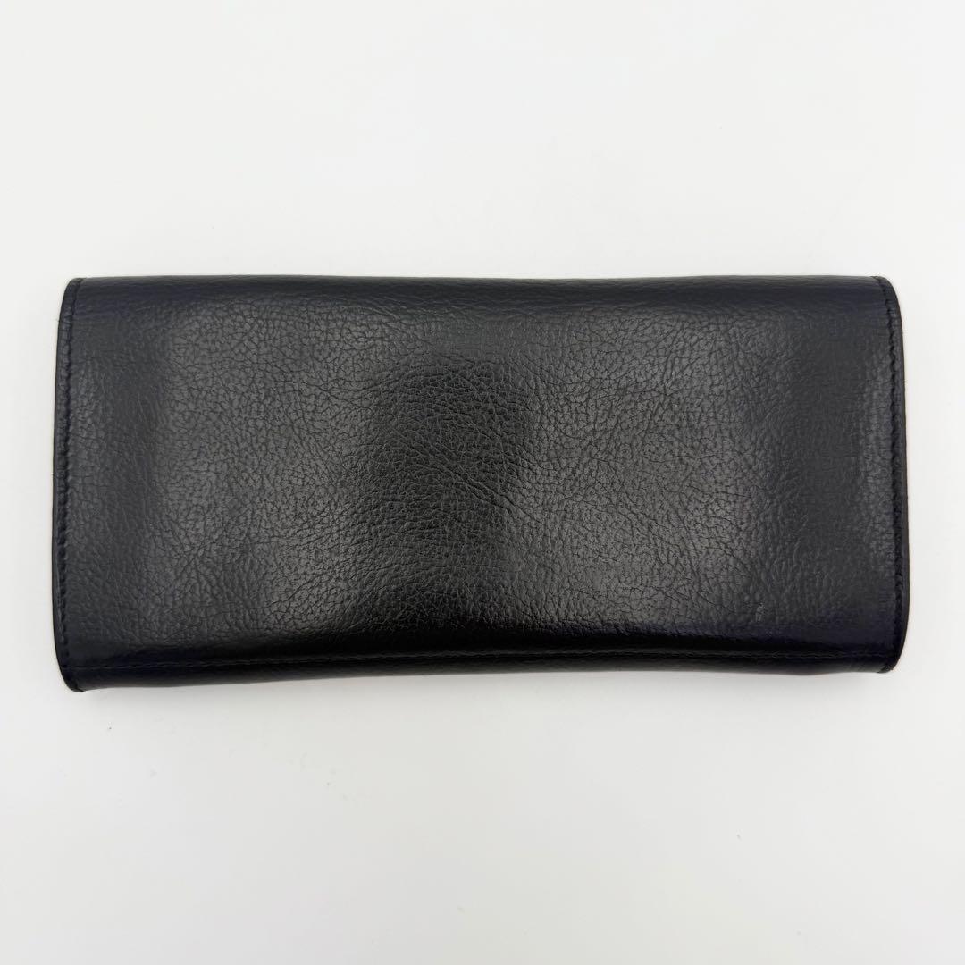 希少 極美品 イルビゾンテ 長財布 ダブルフラップ レザー 金