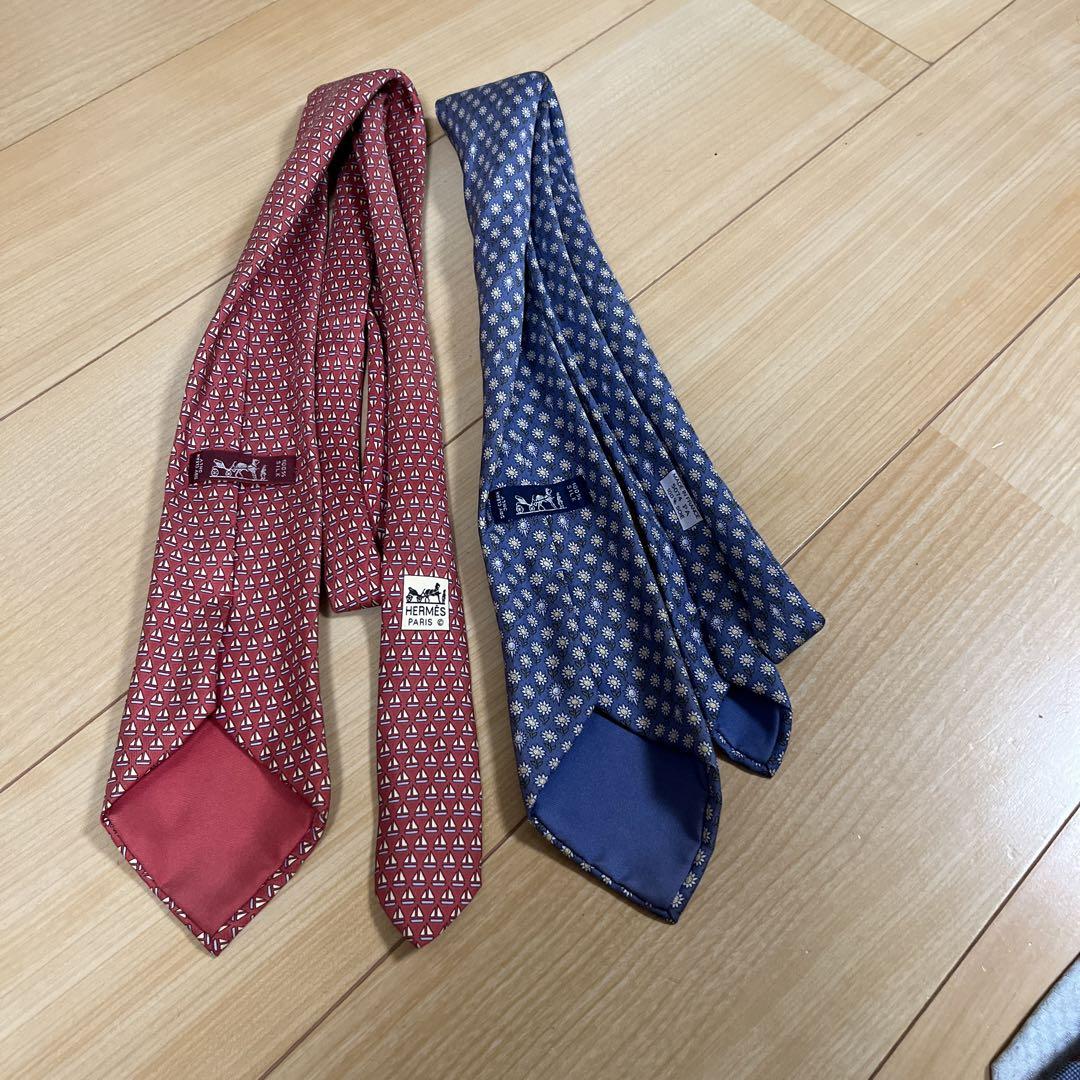 当店の記念日 エルメス 2本セット ネクタイ 小物