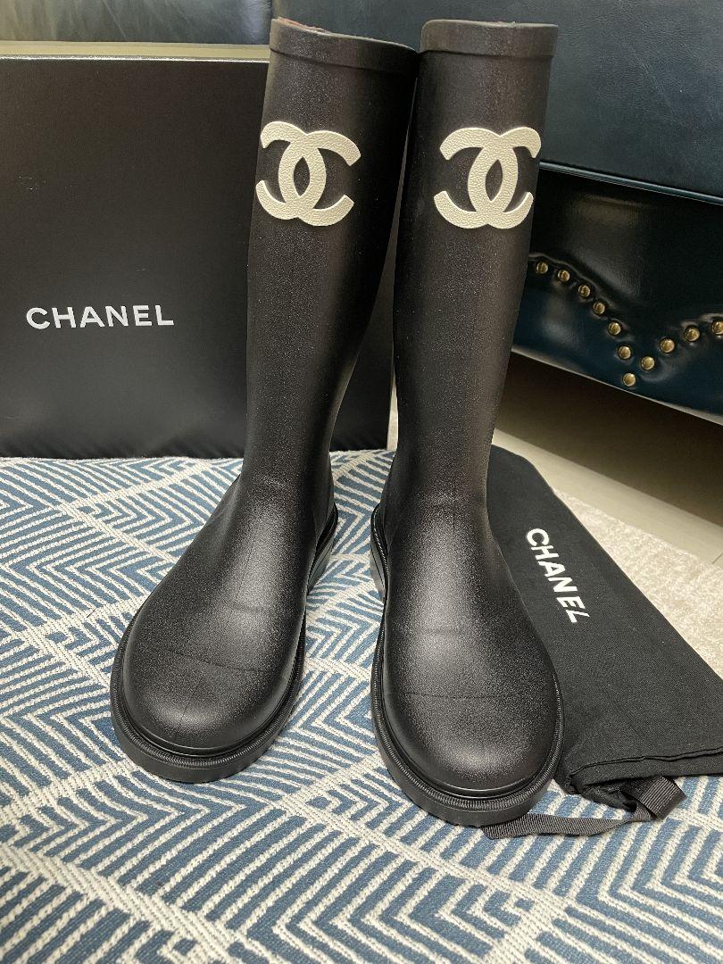 CHANELシャネル ラバー レイン ブーツ
