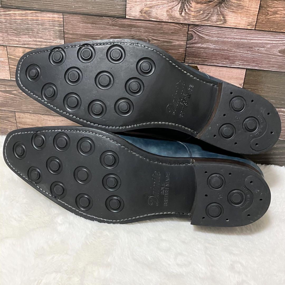 美品 希少色 REGAL ダブルモンク ビジネス シューズ 革靴 26.5a 青