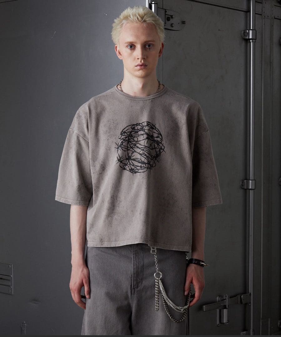 grancy グラフィックデザインリバーシブルTシャツ ブラウン M