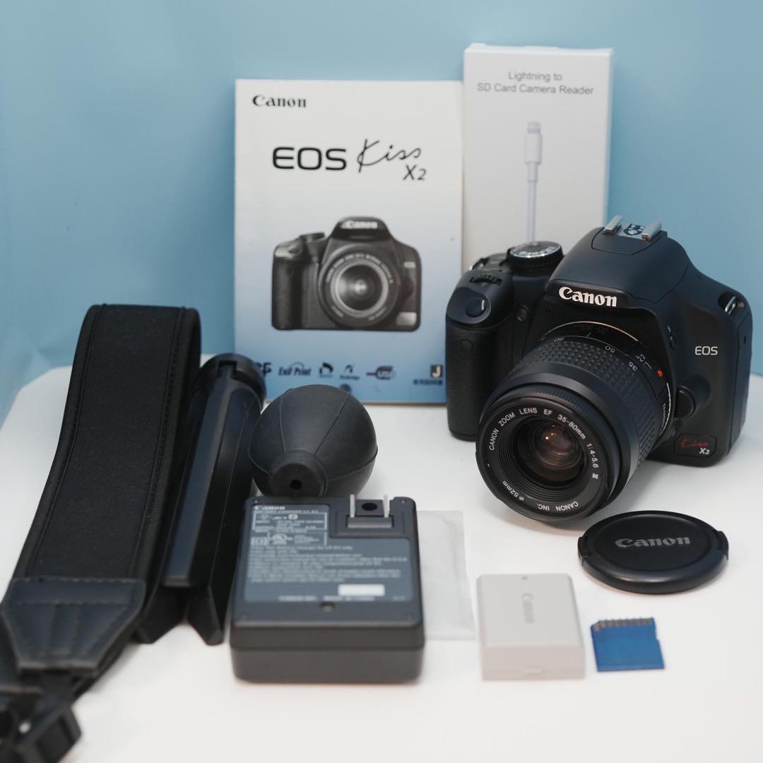 Canon EOS kiss X2 一眼レフ フルセット 美品 a4458