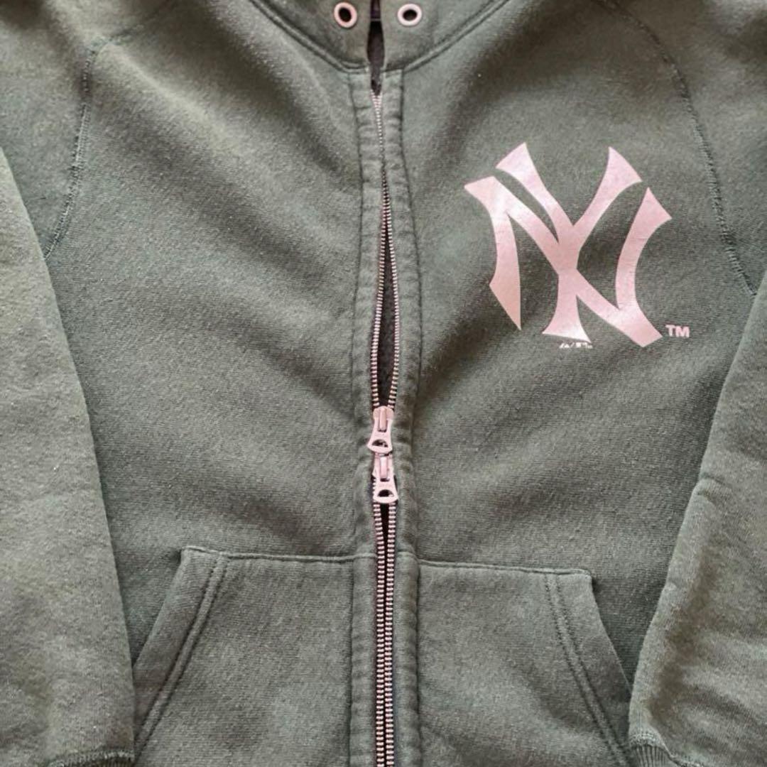 NYヤンキース パーカー 90s majestic × COOPERSTOWN Cooperstown × Majestic New York Yankees- Vintage 90s L