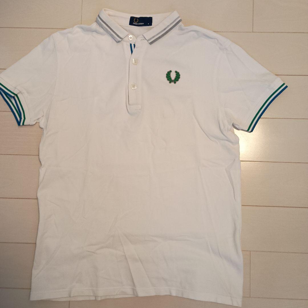 FRED PERRY ホワイトポロシャツ M - メルカリ