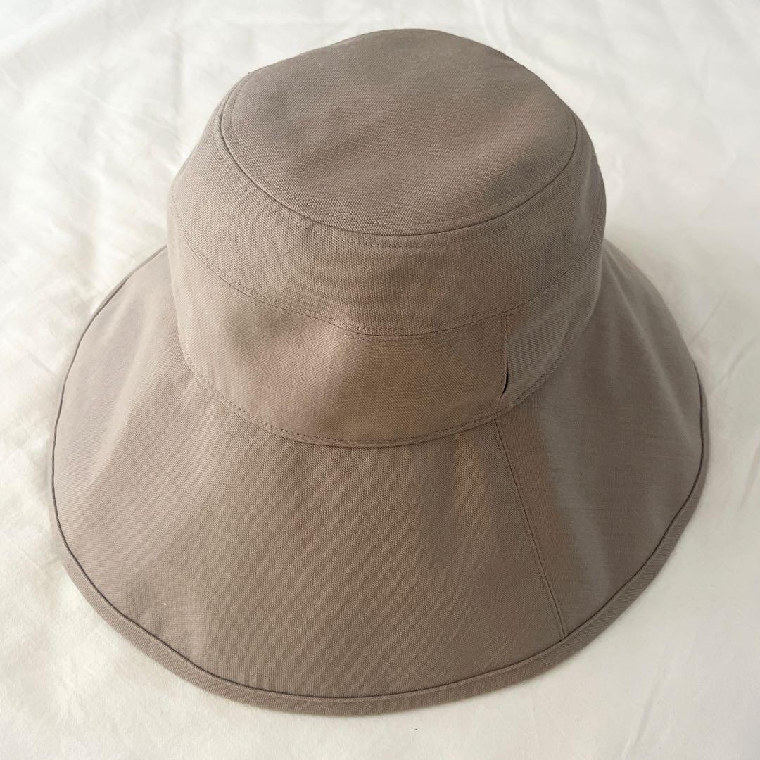 美品 サンバリア 100 ナチュラルハット モカ 帽子