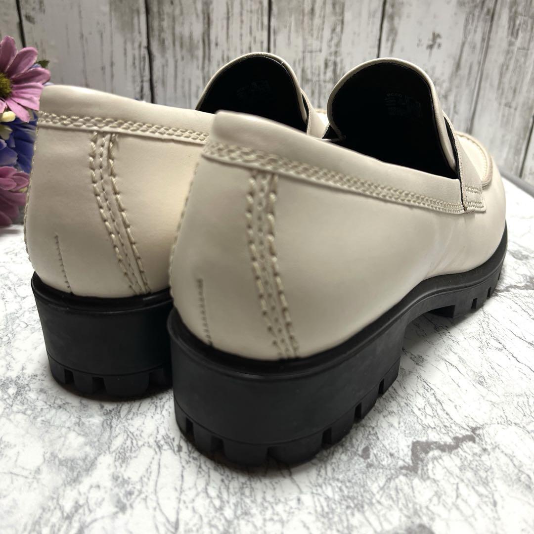 日本未入荷 極美品❤️ecco コインローファー 厚底 コンフォート スリッポン 靴