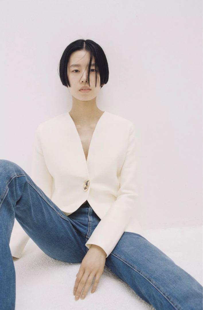 【新品】ZARA プレーンニットカーディガン M size