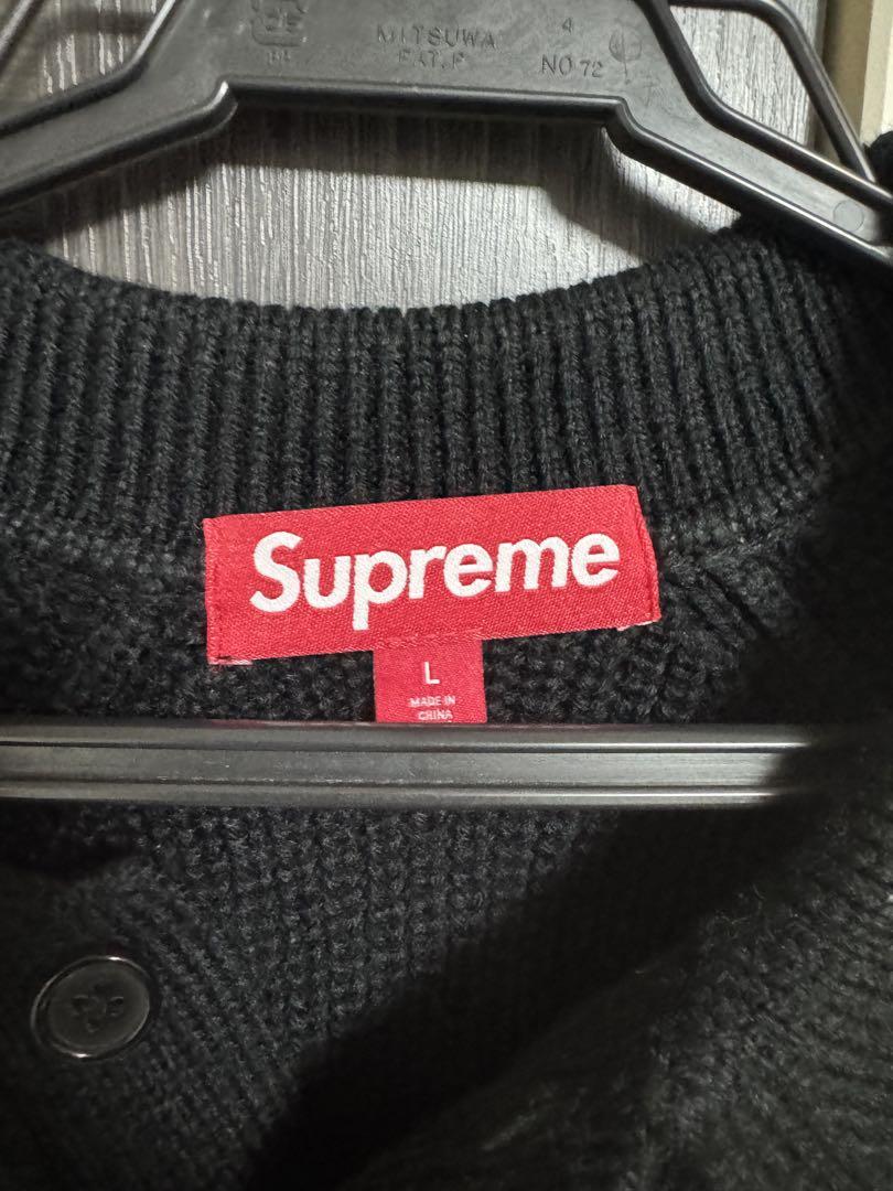 Supreme Small Box Polo Sweater Black Men's - FW23 - US