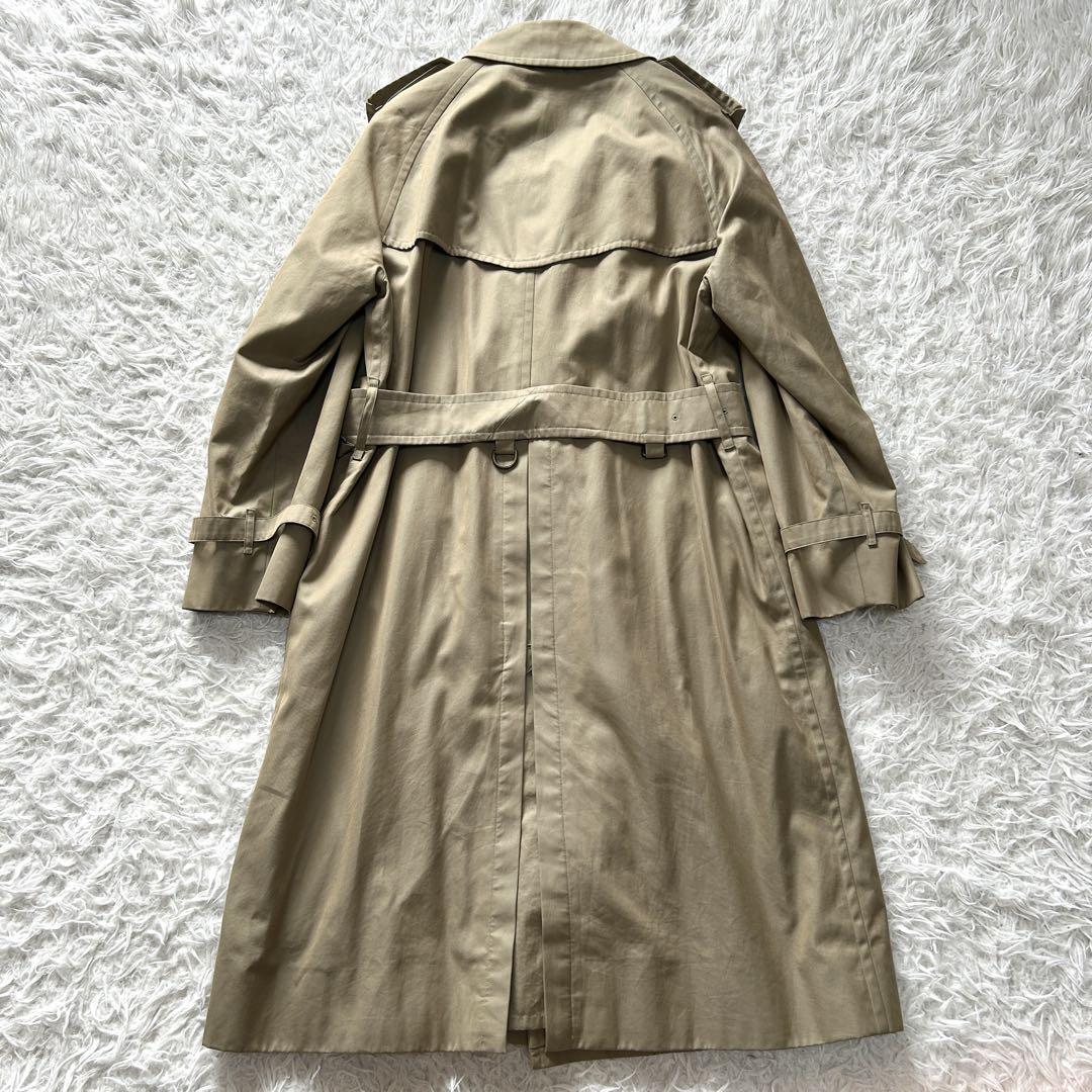 【美品】バーバリー　トレンチコート　ノバチェック ベルト完備　ベージュ　M相当